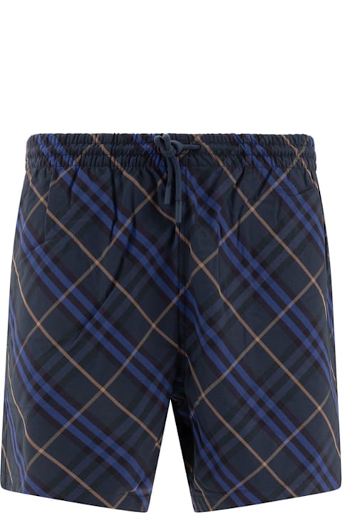 Burberry Swimwear for Men Burberry Checkered Drawstring Swim Shorts