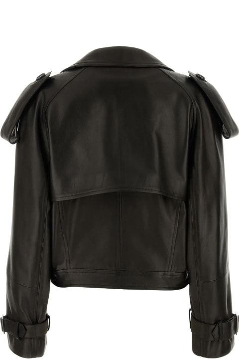 Salvatore Santoro Coats & Jackets for Men Salvatore Santoro Black Leather Glov Jacket