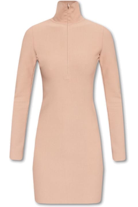 Homeware Alaia Half Zipped Long-sleeved Mini Dress