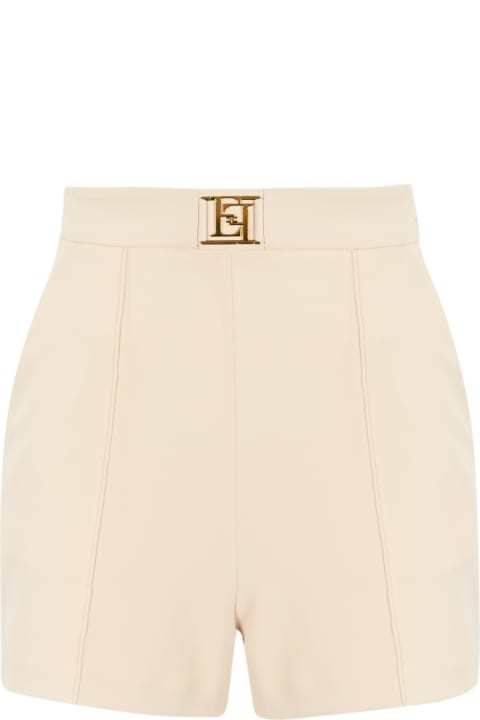 Elisabetta Franchi for Women Elisabetta Franchi Crepe Shorts With Gold Plate