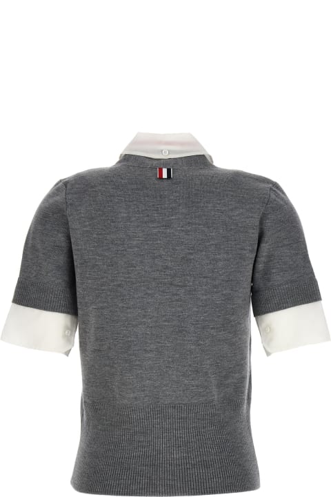 Sweaters for Women Thom Browne Shirt-insert Cardigan