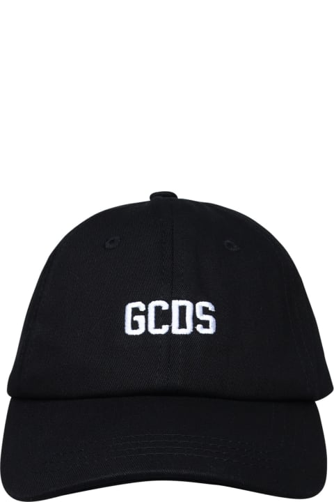 Hats for Men GCDS Black Cotton Hat