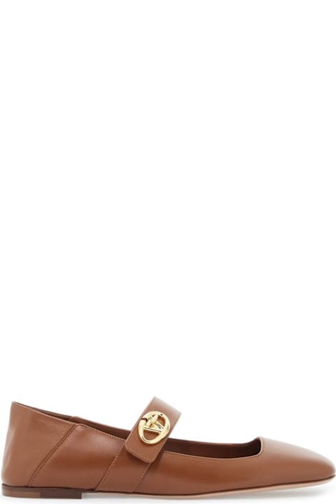 Valentino أحذية لـ السيدات Valentino Vlogo Locker Mary-jane Square Toe Ballerina Shoes