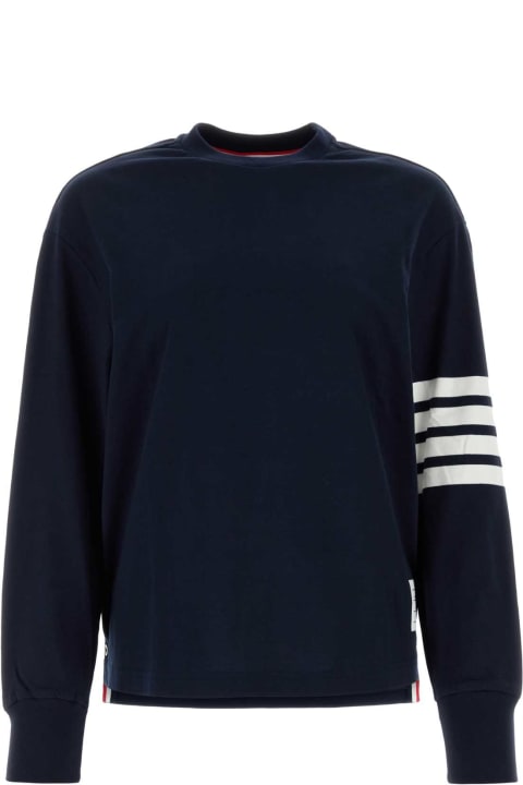 Thom Browne Topwear for Women Thom Browne T-shirt In Cotone Blue Notte