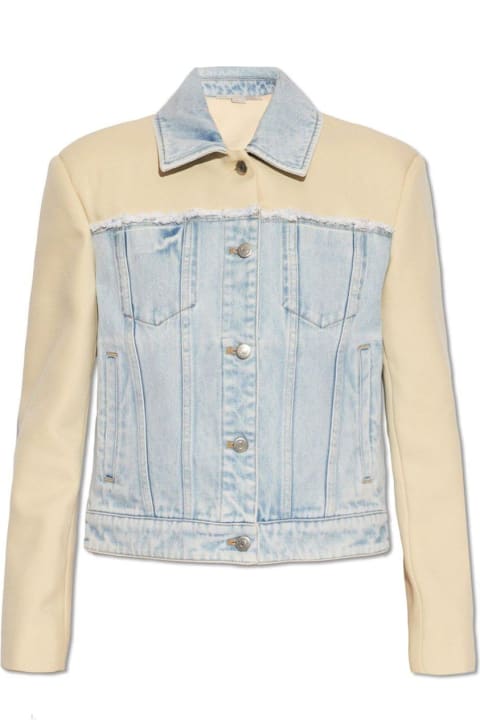 Stella McCartney Coats & Jackets for Women Stella McCartney Button-up Panelled Denim Jacket