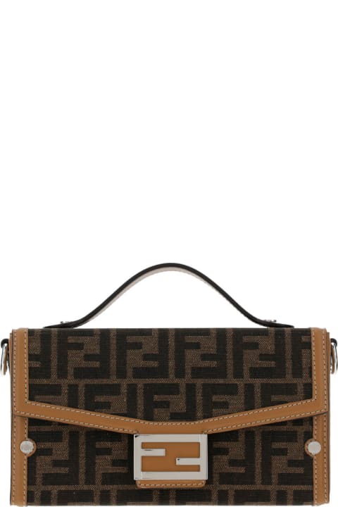 Fendi - Soft Trunk FF Fabric Baguette Brown