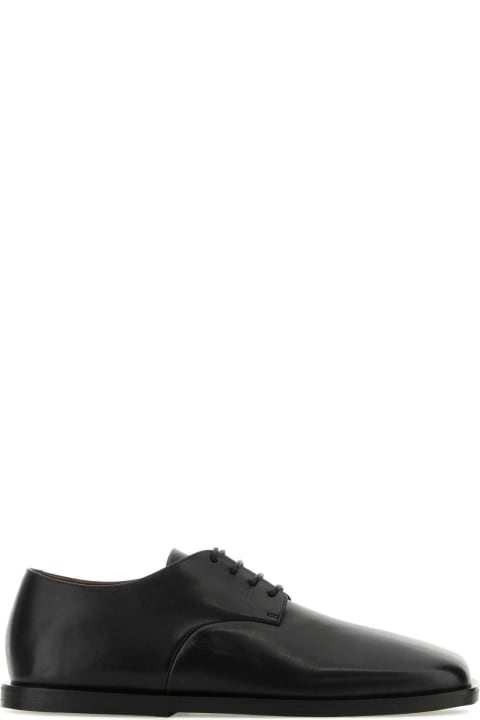 メンズ新着アイテム Marsell Black Leather Lace-up Shoes