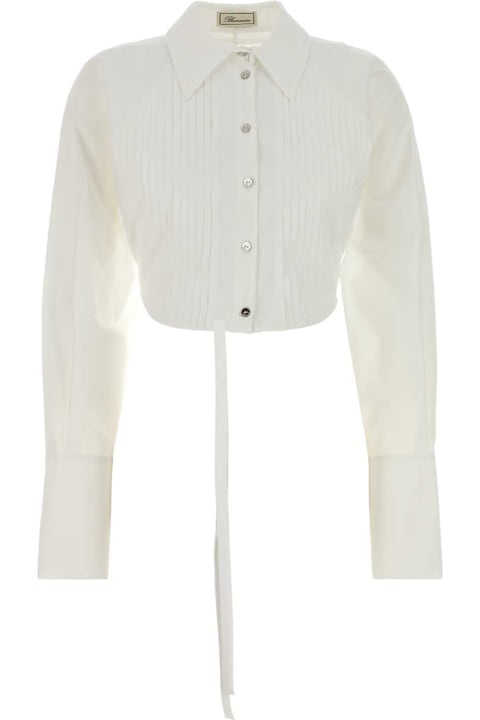 Blumarine for Kids Blumarine White Poplin Shirt