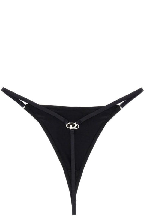 Underwear & Nightwear for Women Diesel Logo-plaque Stretch-design Thongs