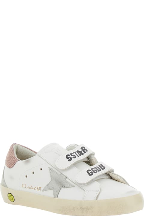 Shoes for Girls Golden Goose Old School Leather Upper Suede Star And Spur Lizard Printed Heel - Include Gtf