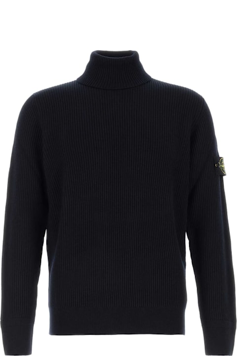 Stone Island for Women Stone Island Midnight Blue Wool Sweater