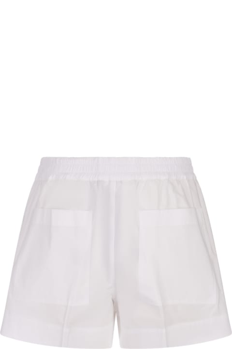 ウィメンズ新着アイテム Parosh Canyox Shorts In White Cotton