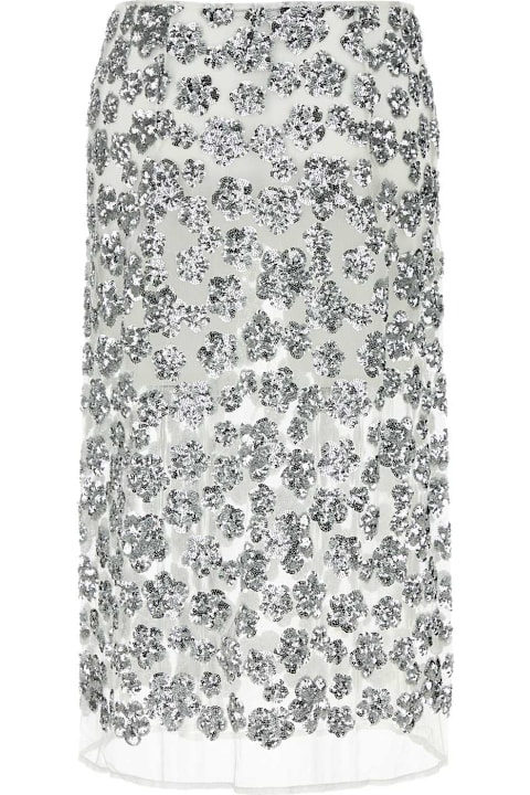 ウィメンズ Cecilie Bahnsenのウェア Cecilie Bahnsen Embellished Tulle Ariana Skirt