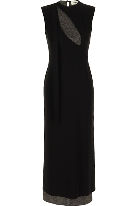 Fendi لـ Women Fendi Black Stretch Viscose Dress