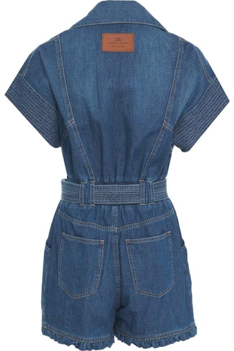 Jumpsuits for Women Elisabetta Franchi Denim Romper Suit