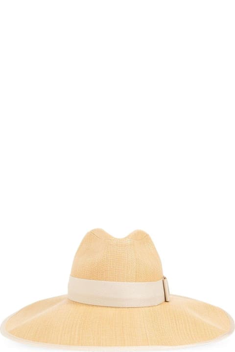 Hats for Women Alexander McQueen Bow-detailed Wide Brim Trilby