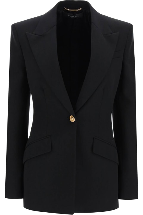 Coats & Jackets for Women Versace Wool Single-breasted Blazer