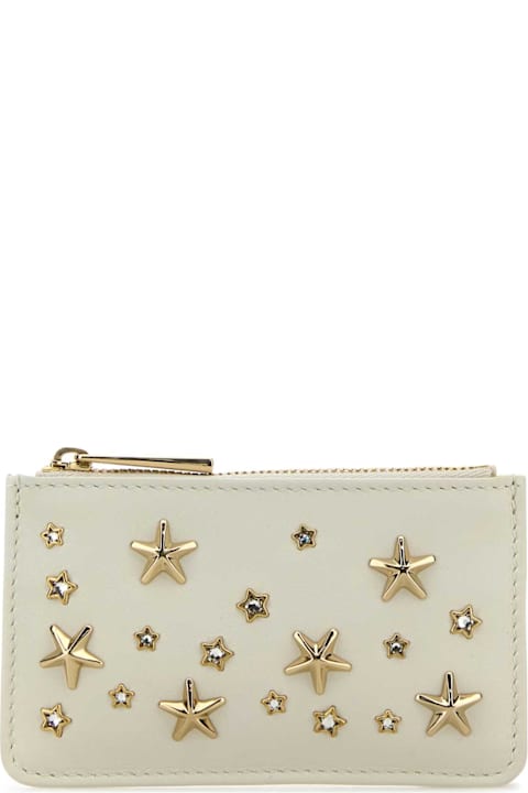 Jimmy Choo Accessories for Women Jimmy Choo White Leather Nancy Card Holder