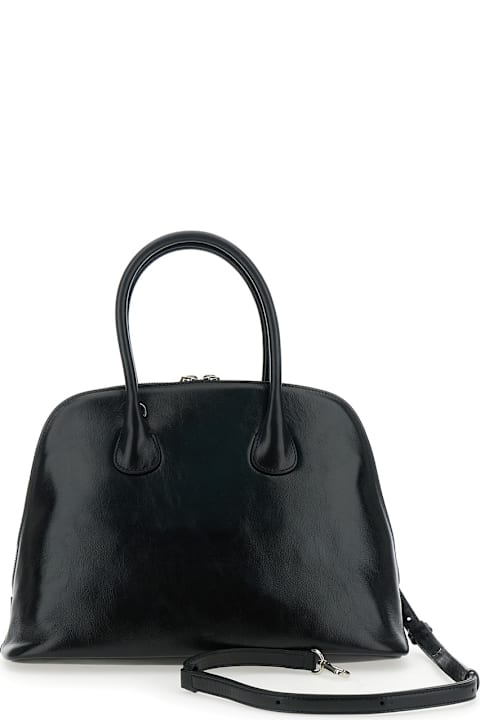 OSOI for Women OSOI 'zip Brocle' Black Handbag With Belt With Metal Buckle And Top Shoulder Strap In Leather Woman