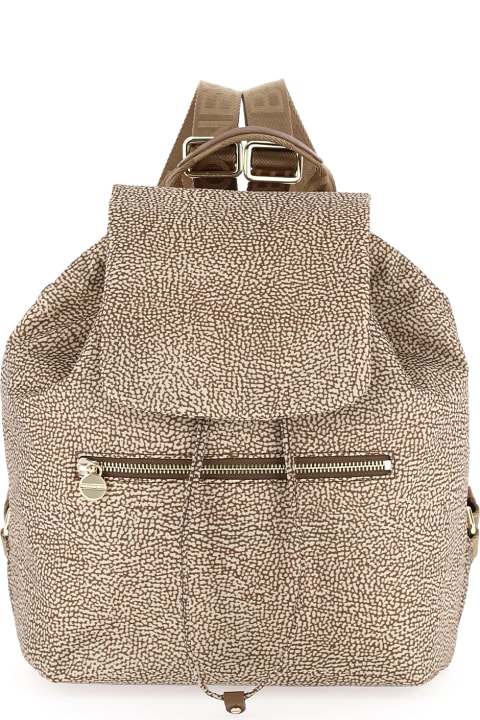 Bags Sale for Women Borbonese Eco Line Medium Backpack In Op Fabric