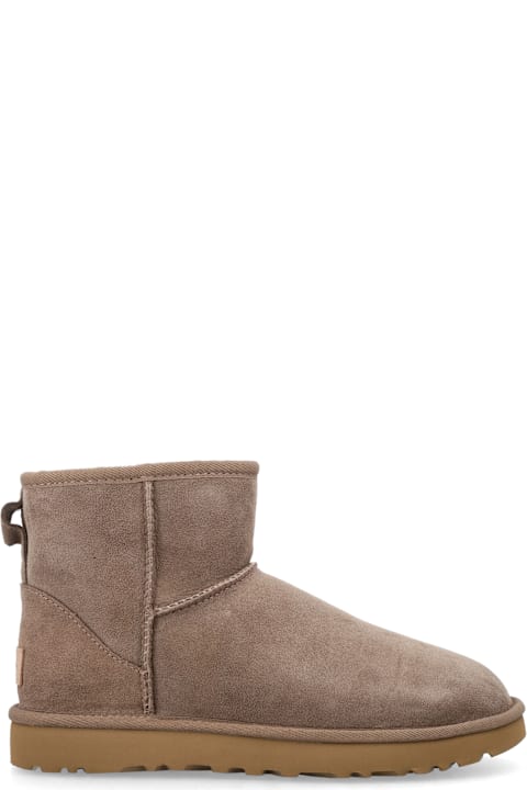 UGG Classic Mini Ii Suede Boots With Shearling Lining