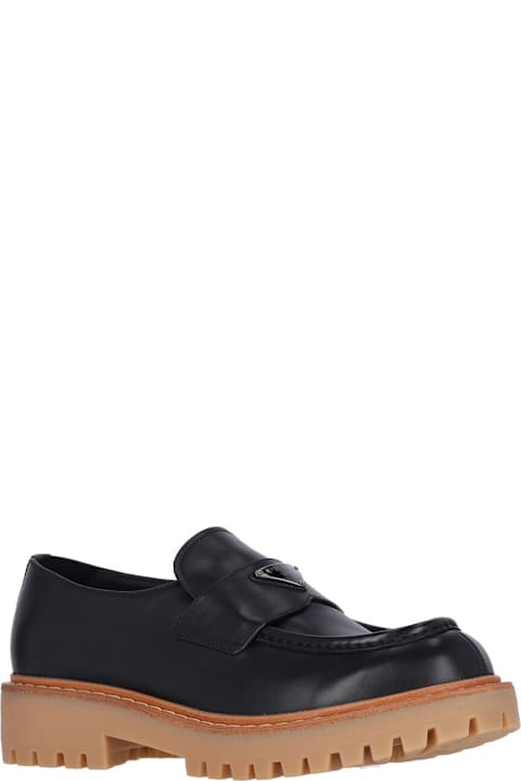 Prada for Kids Prada Logo Loafers