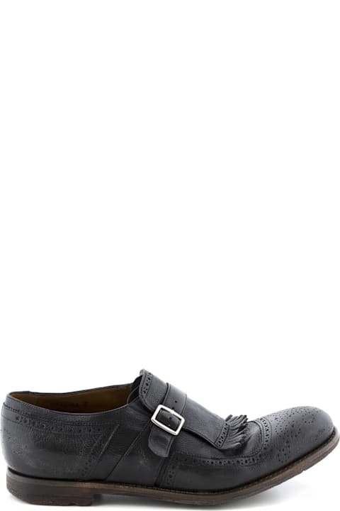 Church's for Men Church's Shanghai Black Glacé Calf Monk Strap Shoe