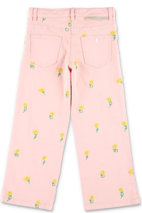 Stella McCartney Kids Stella McCartney Kids Sunflower Embroidery Denim Pants