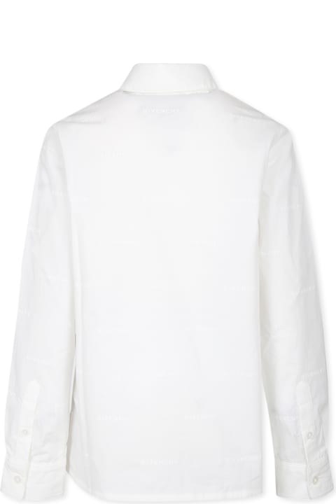 Givenchy Shirts for Boys Givenchy White Shirt For Boy With Logo