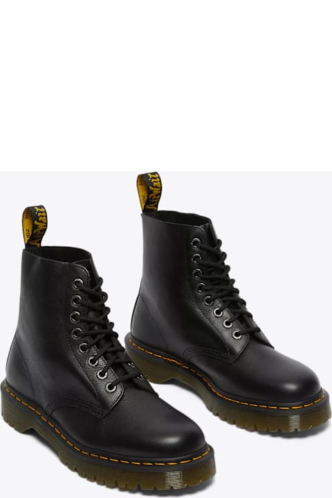 Dr. Martens Shoes for Men Dr. Martens 1460 Pascal Bex Black grainy leather lace-up ankle boots with platform sole - 1460 Pascal Bex