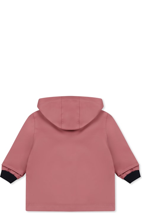 Petit Bateau Coats & Jackets for Baby Girls Petit Bateau Pink Raincoat For Baby Girl