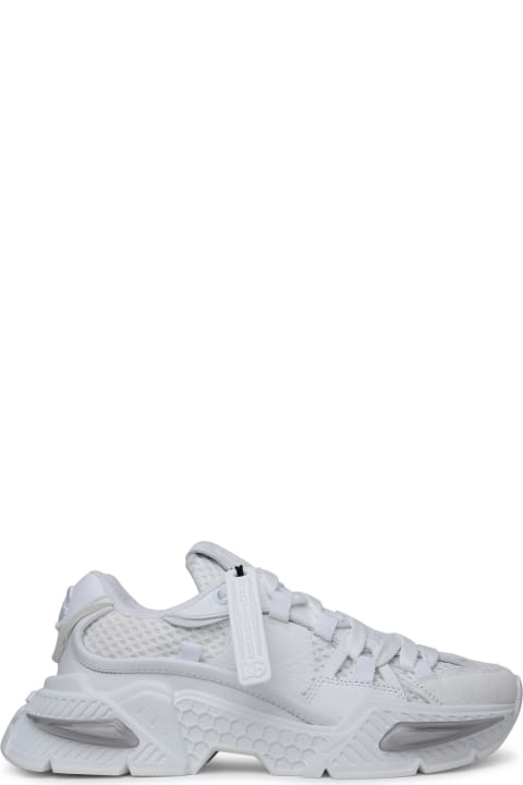 'airmaster' White Calf Leather Blend Sneakers