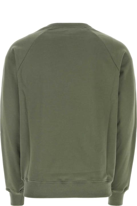 Balmain Fleeces & Tracksuits for Men Balmain Army Green Cotton Sweatshirt