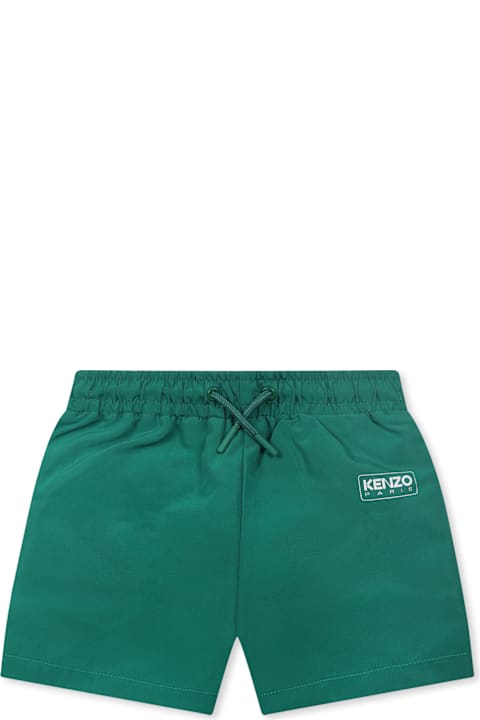 أدوات منزلية Kenzo Kids Green Swim Shorts For Baby Boy With Logo