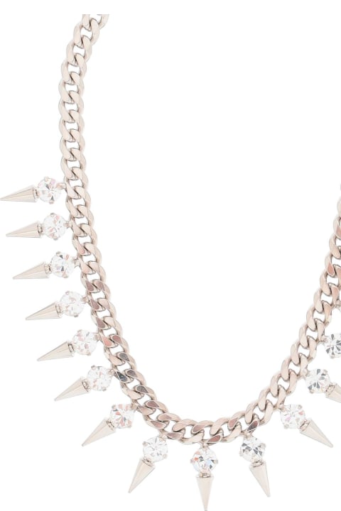 Jewelry for Women Alessandra Rich Choker With Crystals And Spikes