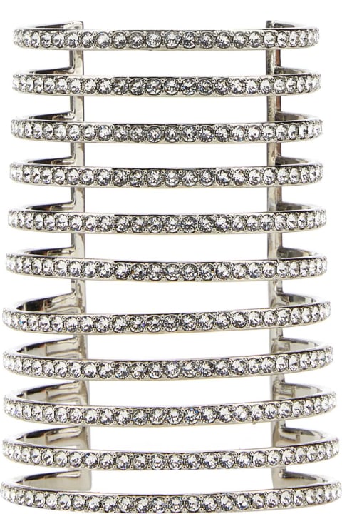 Jewelry for Women Amina Muaddi Silver Metal Vittoria Bracelet