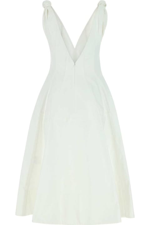 ウィメンズ新着アイテム Bottega Veneta White Cotton Dress