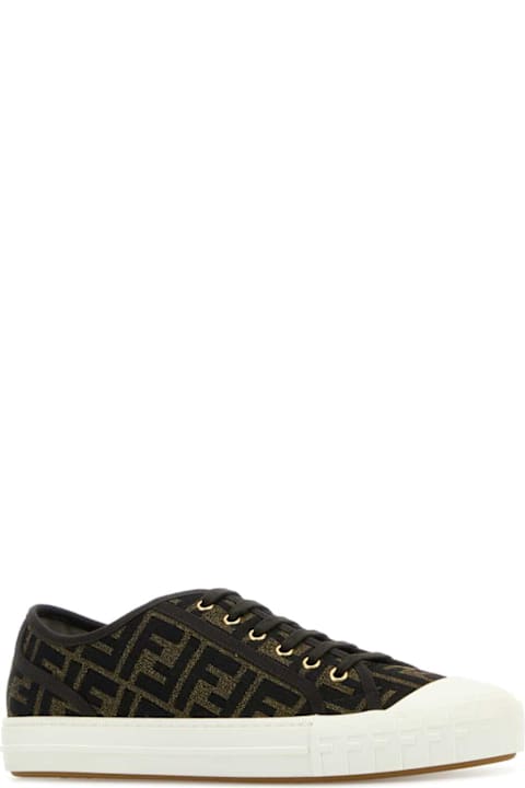 Fashion for Men Fendi Embroidered Canvas Domino Sneakers