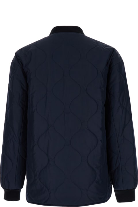 A.P.C. Coats & Jackets for Men A.P.C. 'florent' Blue Jacket With Snap Buttons In Quilted Fabric Man