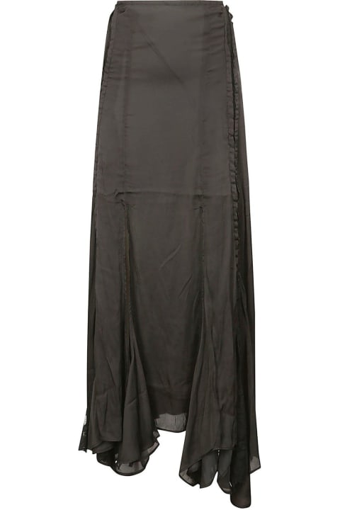 Fashion for Women Y/Project Asymmetric Hem Satin Maxi Skirt