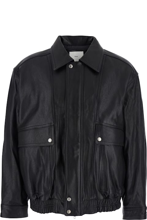 Dunst for Kids Dunst Black Jacket With Two Front Pockets And Distressed Effect In Leather Man