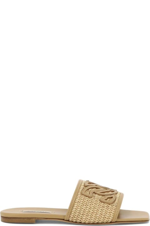 Casadei Sandals for Women Casadei Portofino Logo-patch Square-toe Slides