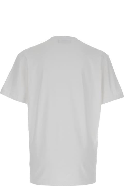 Dsquared2 for Men Dsquared2 White T-shirt With Dripping Maple Print In Cotton Man