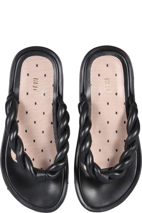 ウィメンズ RED Valentinoのサンダル RED Valentino Leather Slide Sandals