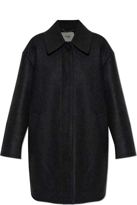 آخر صيحات الموضة من القسم الرجالي Fendi Fendi Wool Coat