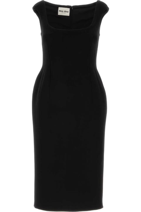 Miu Miu Dresses for Women Miu Miu Black Wool Dress