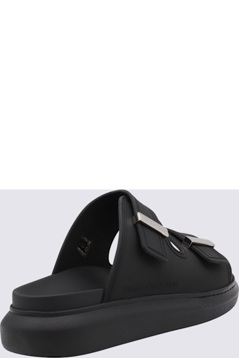 Alexander McQueen for Men Alexander McQueen Black Leather Hybrid Sandals