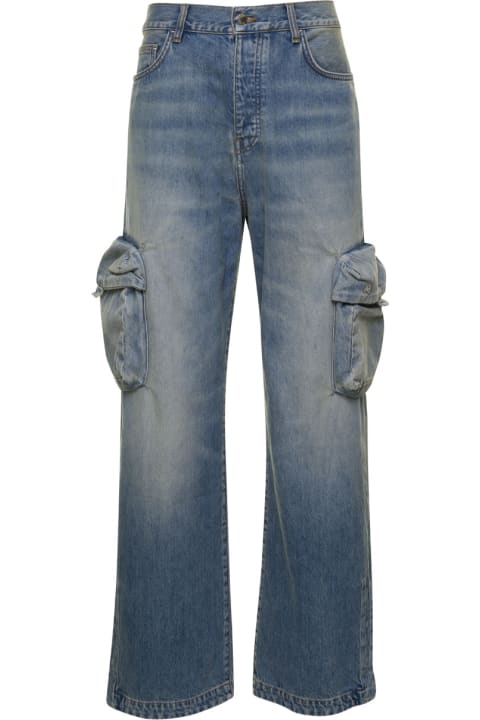 AMIRI for Men AMIRI Blue Cargo Jeans In Denim Man