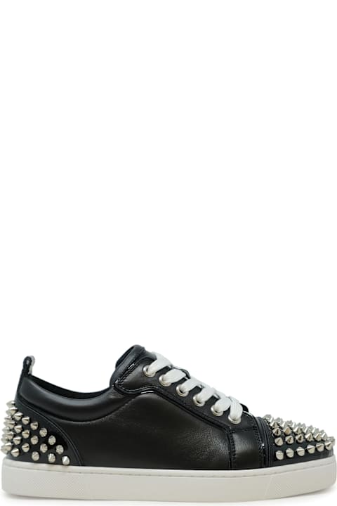 Christian Louboutin Sneakers for Women Christian Louboutin Christian Louboutin Louise Junior Spikes Black Nappa Sneakers