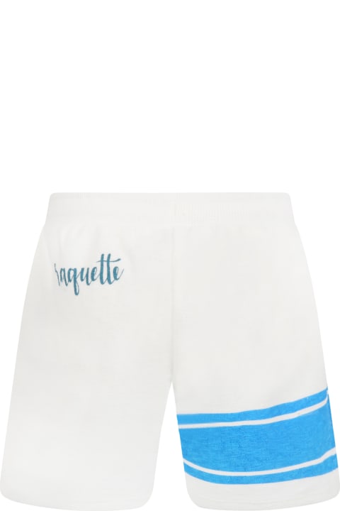 White Short For Kids With Logo